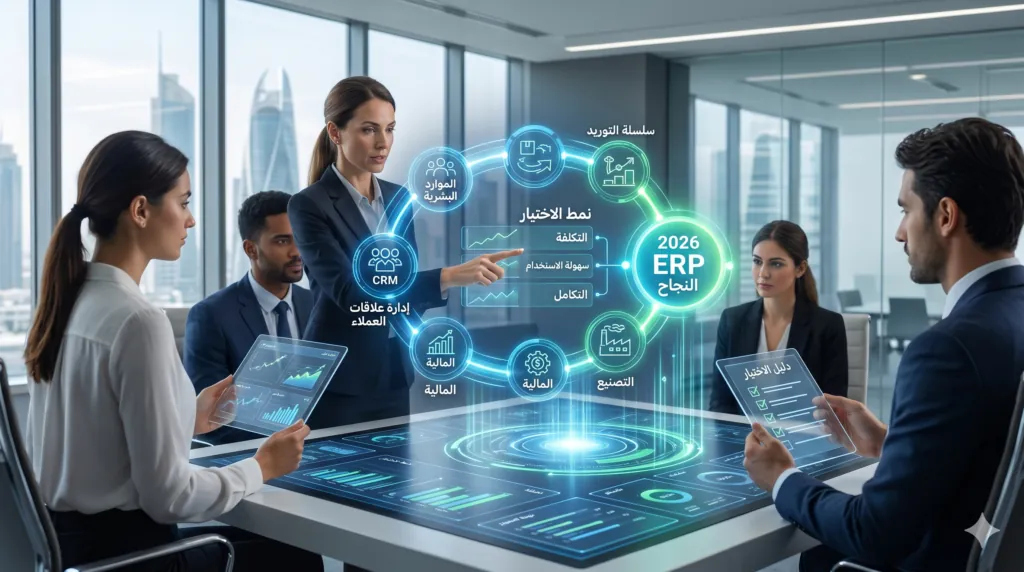 دليلك الشامل لاختيار أفضل نظام ERP لشركتك في 2026