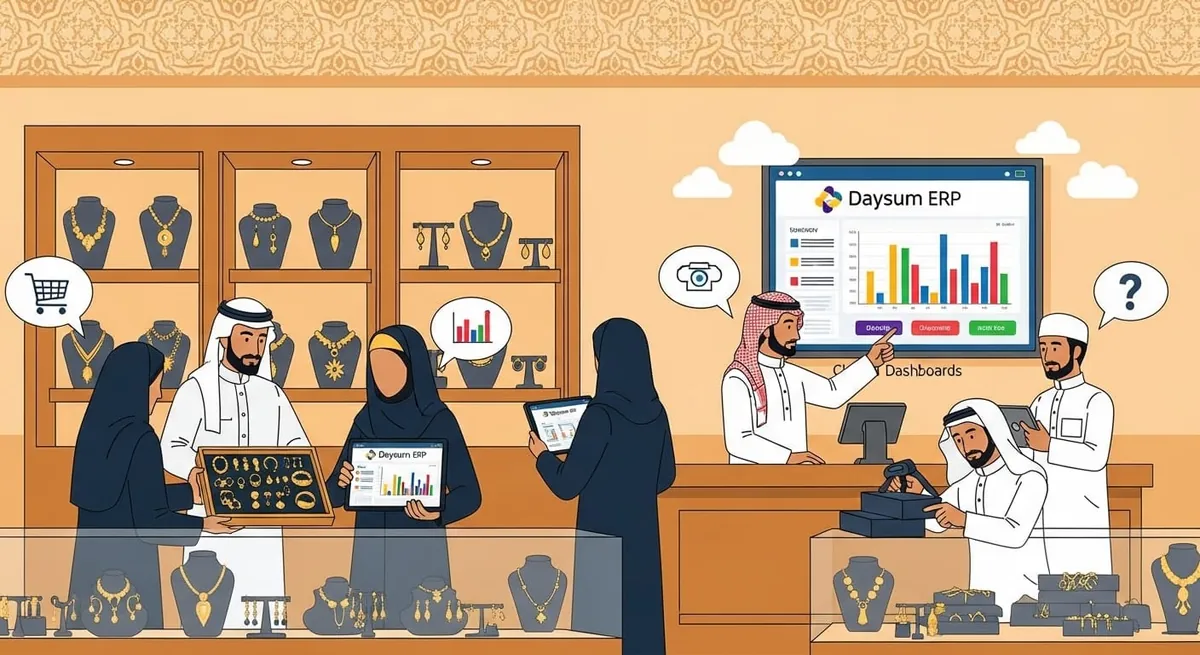 برنامج إدارة محلات الذهب الحديثة 2025 من ديسم: الحل الأمثل لمحاسبة وجرد الذهب في السعودية