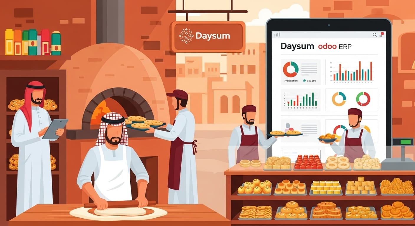 اكتشف قوة إدارة الإنتاج مع Odoo في تحسين أداء المخابز السعودية مع ديسم