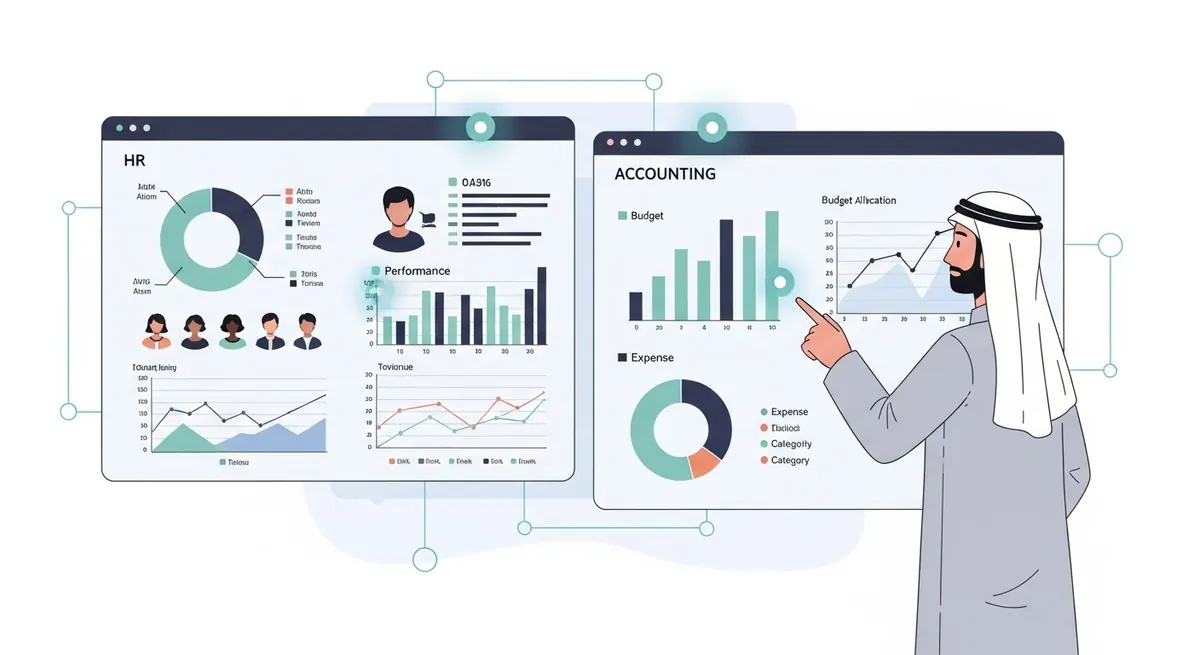 اكتفاء أم HRMS متكامل مع المالية؟ معايير الاختيار