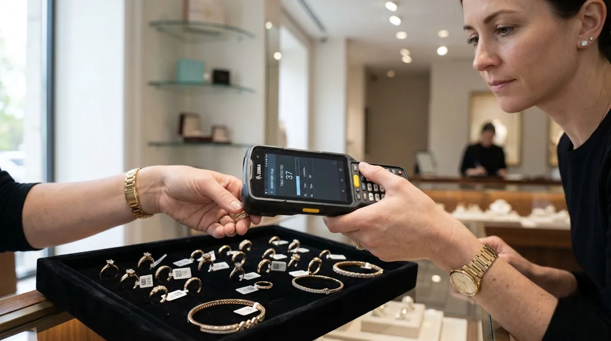 جرد المجوهرات بتقنية RFID: كيف ترفع الدقة وتسرّع الجرد؟